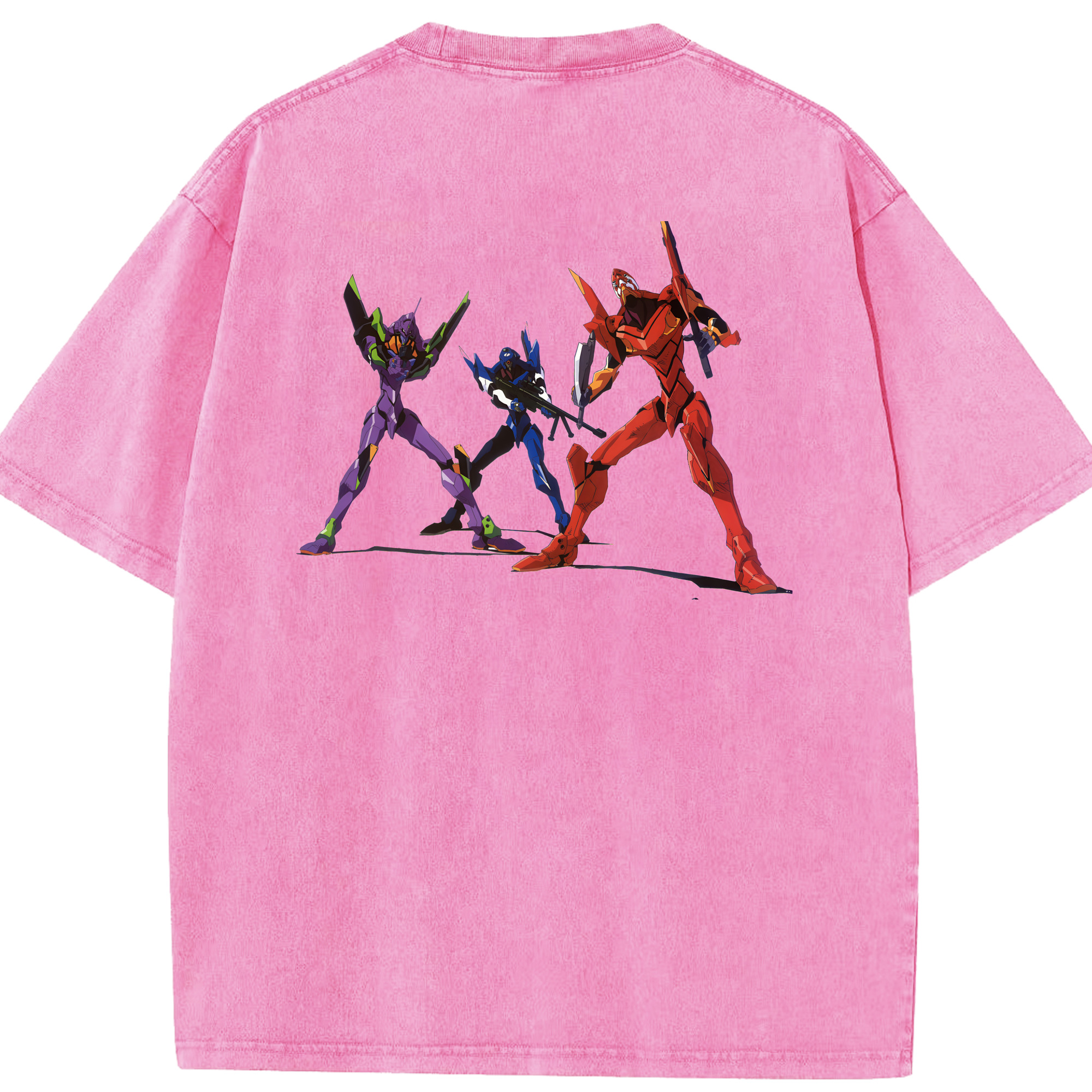（画像用） EVA 新世紀エヴァンゲリオン 綿100% ヴィンテージ風 半袖Tシャツ（背面プリント）